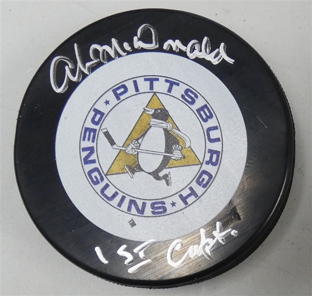 Ab McDonald Autographed Penguins Puck