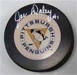 Joe Daley Autographed Penguins Puck
