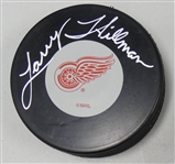 Larry Hillman Autographed Red Wings Puck