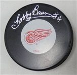 Bobby Baun Autographed Red Wings Puck
