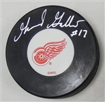 Gerard Gallant Autographed Red Wings Puck