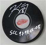 Kirk Maltby Autographed Red Wings Puck