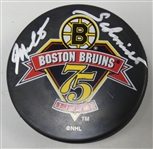 Milt Schmidt Autographed Bruins Puck