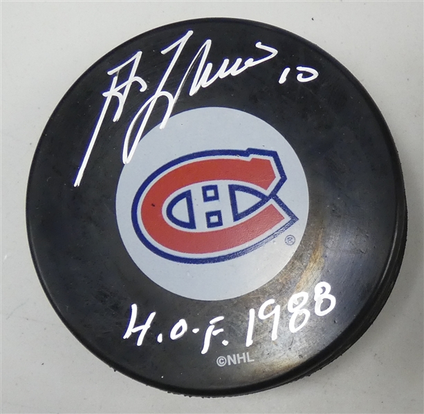 Guy Lafleur Autographed Canadiens Puck