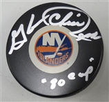 Chico Resch Autographed Islanders Puck