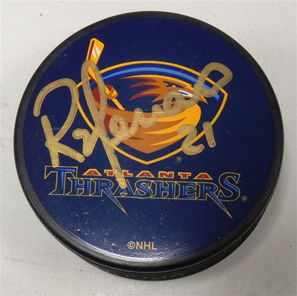 Ray Ferraro Autographed Thrashers Puck