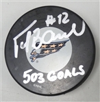 Peter Bondra Autographed Capitals Puck