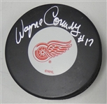 Wayne Connelly Autographed Red Wings Puck