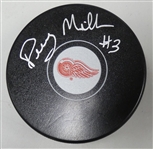 Perry Miller Autographed Red Wings Puck