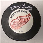Doug Barkley Autographed Red Wings Puck