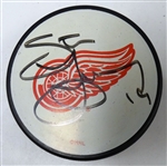 Steve Yzerman Autographed Red Wings Puck