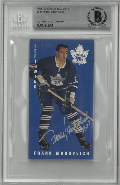 Frank Mahovlich Autographed 1994 Parkhurst