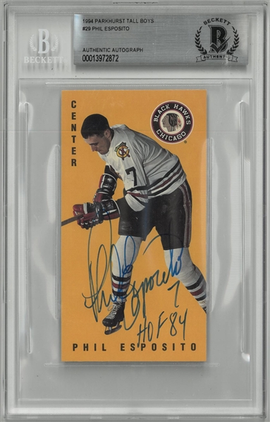 Phil Esposito Autographed 1994 Parkhurst
