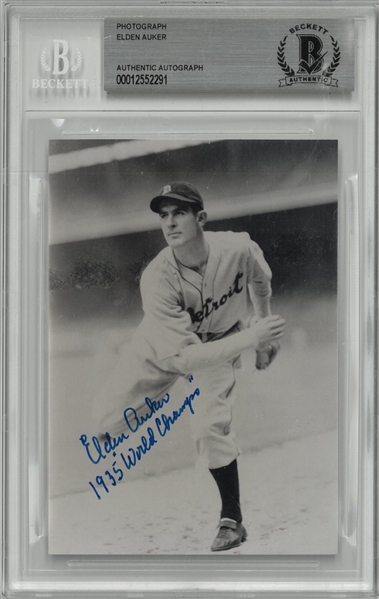 Elden Auker Autographed 4x6 Photo