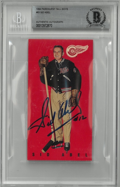 Sid Abel Autographed 1994 Parkhurst