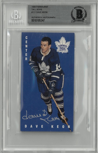 Dave Keon Autographed 1994 Parkhurst