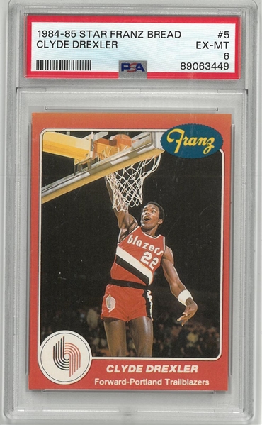 Clyde Drexler 1984/85 Star Franz Bread PSA 6