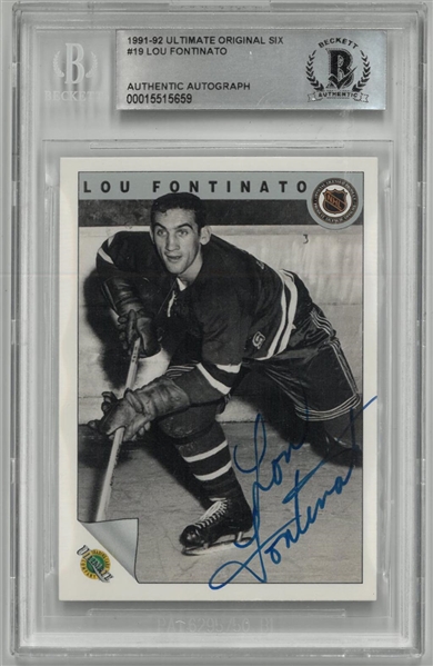 Lou Fontinato Autographed 1991 Ultimate