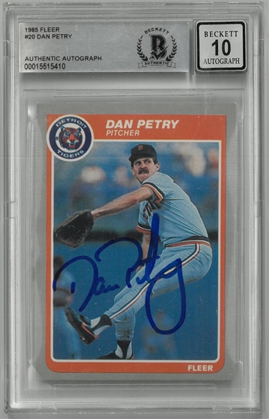 Dan Petry Autographed 1985 Fleer