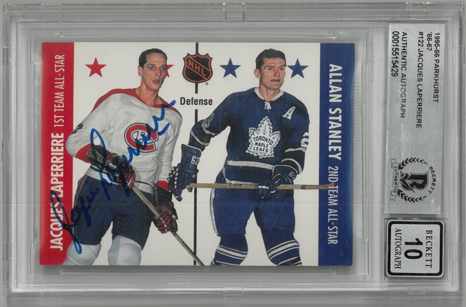 Jacques Laperriere Autographed 1995 Parkhurst