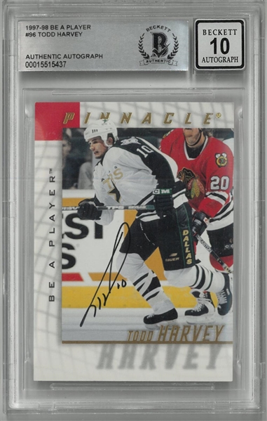 Todd Harvey Autographed 1997 Pinnacle