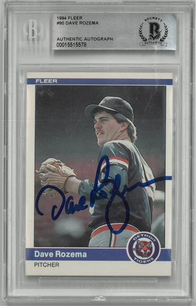 Dave Rozema Autographed 1984 Fleer