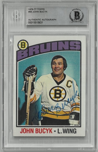 Johnny Bucyk Autographed 1976/77 Topps
