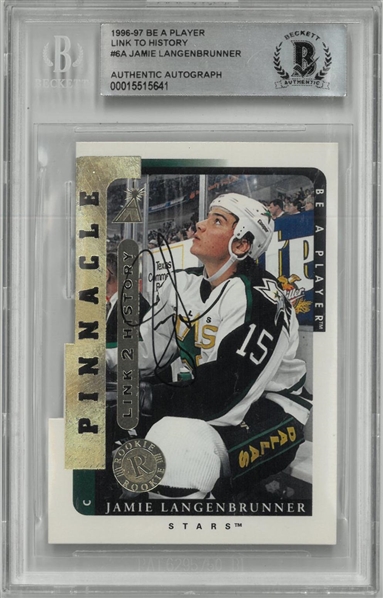 Jamie Langenbrunner Autographed 1996/97 Be a Player