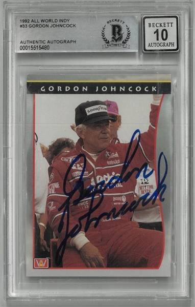 Gordon Johncock Autographed 1992 All World Indy