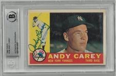 Andy Carey Autographed 1960 Topps