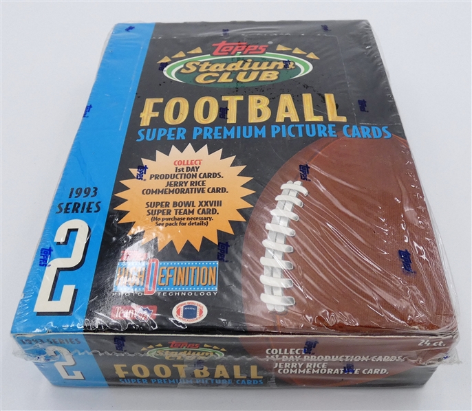 1993 Topps Stadium Club Football Wax Box Series 2
