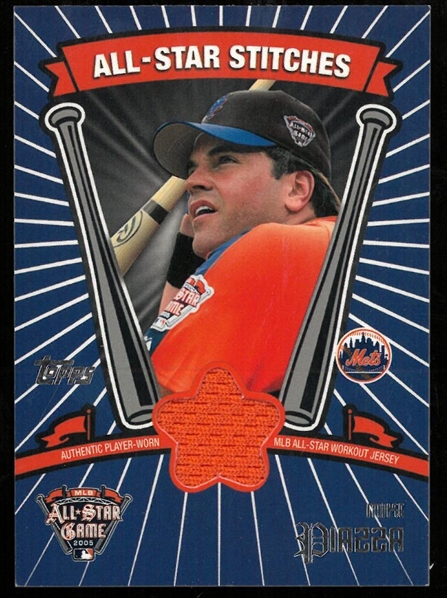Mike Piazza Topps All Star Workout Worn Jersey Card