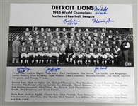 1953 Detroit Lions 16x20 Signed by 7