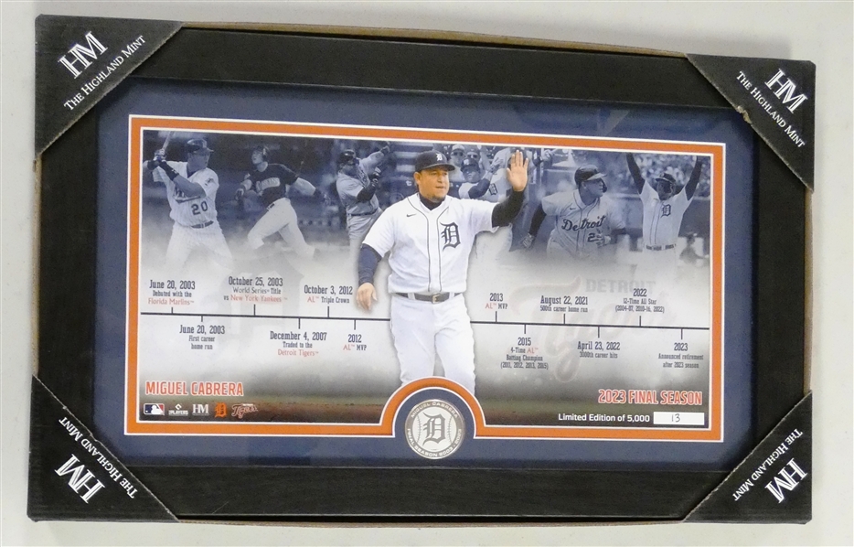 Miguel Cabrera Final Season Highland Mint Framed Photo