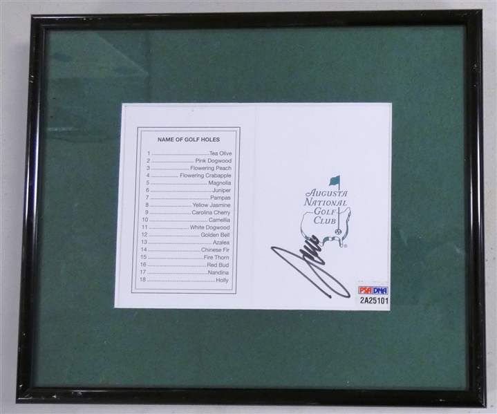 Sergio Garcia Autographed Framed Scorecard