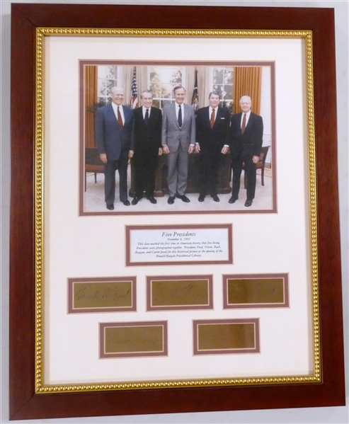 Five Presidents Framed Photo Display