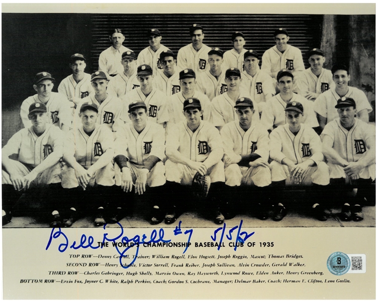 Billy Rogell Autographed 8x10