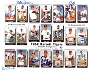 1968 Detroit Tigers 8x10 Signed by 13