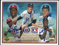 Brock, Lolich, Horton & Northrup Autographed UD Sheet