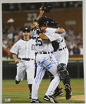 Justin Verlander & Ivan Rodriguez Autographed 1st No Hitter 16x20
