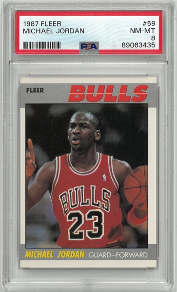 Michael Jordan PSA 8 1987 Fleer