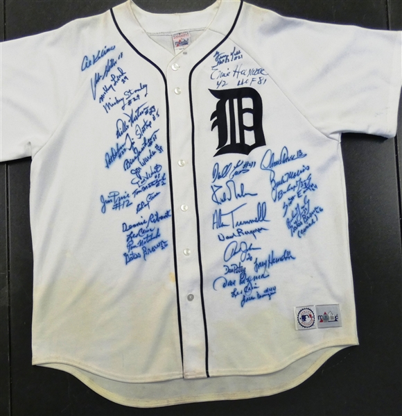 Detroit Tigers Jersey Autographed by 28 Players
