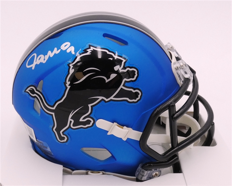 Jameson Williams Autographed Lions Mini Helmet