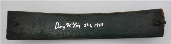 Denny McLain Autographed Tiger Stadium Seat Slat