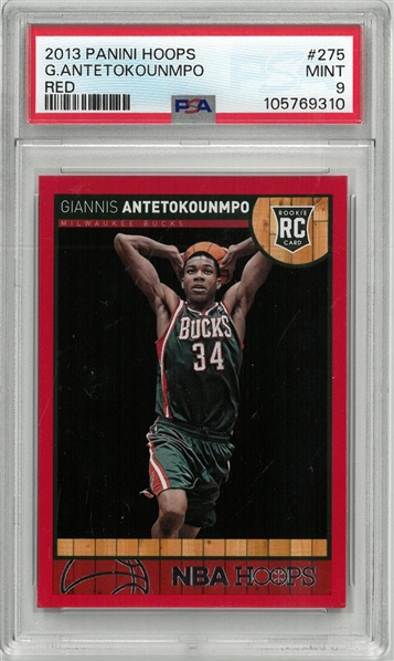 Giannis Antetokounmpo PSA 9 2013 Panini Hoops Red