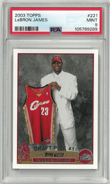 Lebron James 2003 Topps PSA 9 Rookie Card