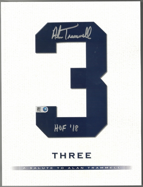 Alan Trammell Autographed #3 Commemorative Book