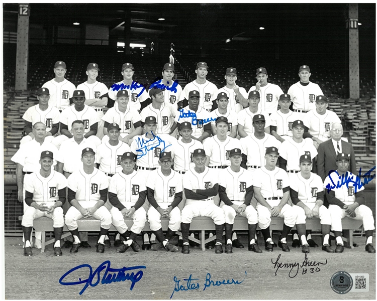 1968 Detroit Tigers 8x10 Signed by 6