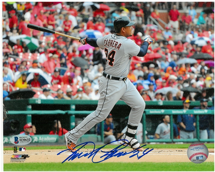 Miguel Cabrera Autographed 400th HR 8x10