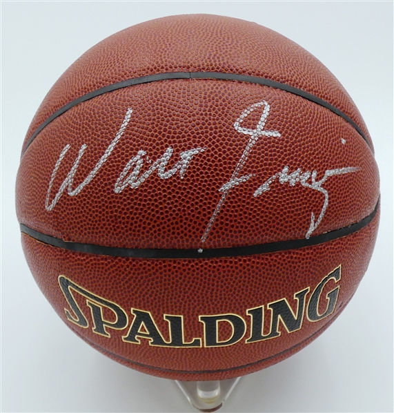 Walt Frazier Autographed Basketball